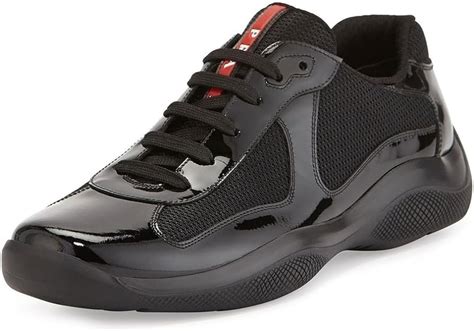 prada americas cup low top black mesh|America's Cup .